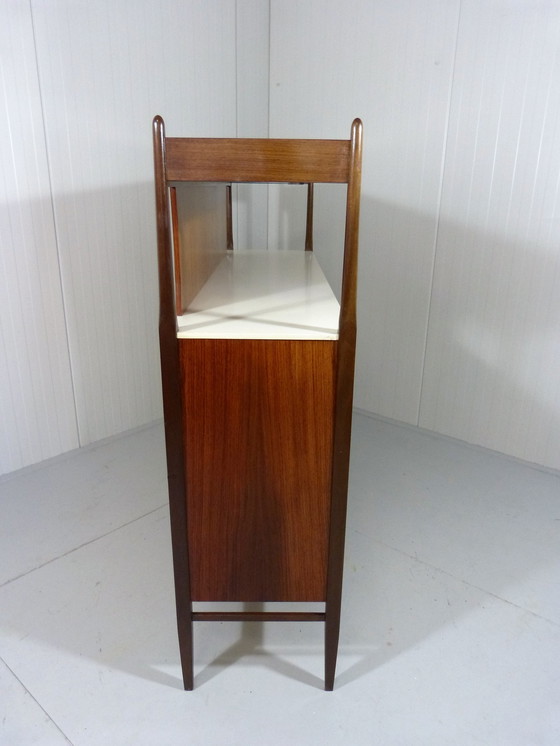 Image 1 of German workshops Teak highboard, 1960's