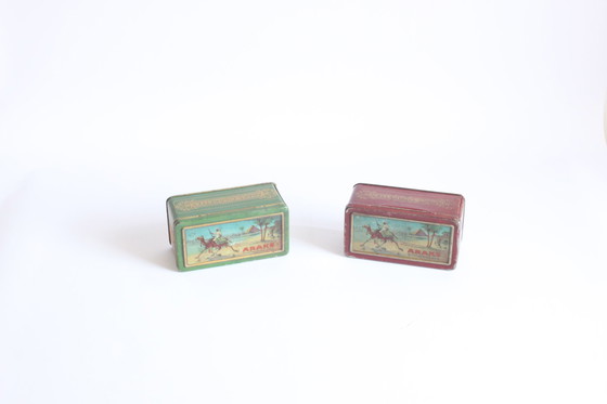 Image 1 of Antique Tchamkerten Araks cigarette boxes, 1900-1910s.