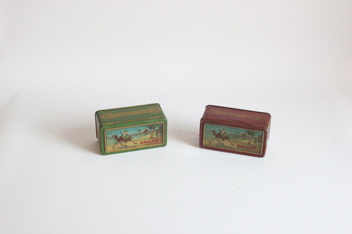 Antique Tchamkerten Araks cigarette boxes, 1900-1910s.