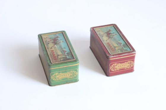 Image 1 of Antique Tchamkerten Araks cigarette boxes, 1900-1910s.