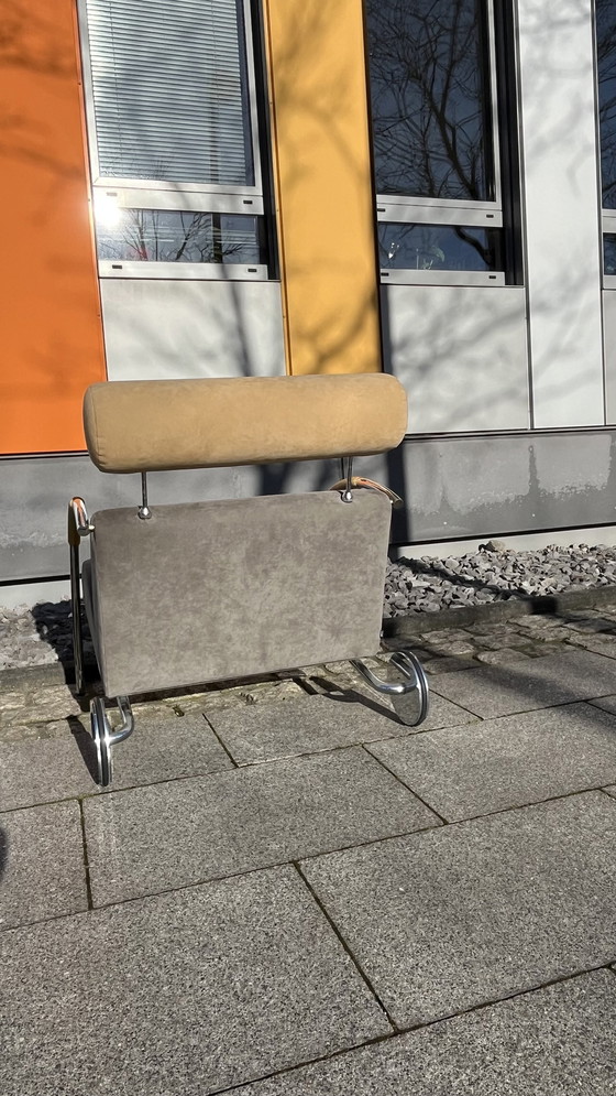 Image 1 of Cor - Design - Armchair Cycle With Stool Alcanthara Gray-Beige