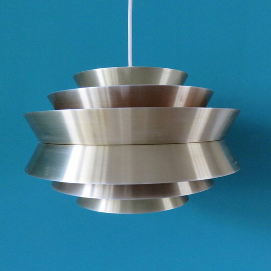 Image 1 of Vintage aluminum pendant lamp by Carl Thore, Sweden 1960