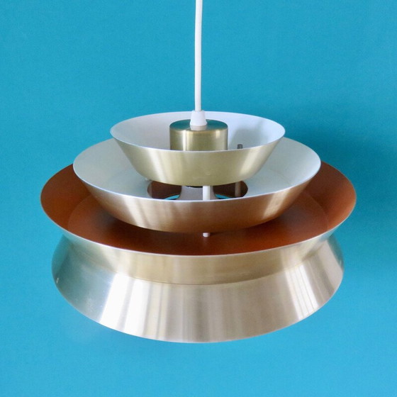 Image 1 of Vintage aluminum pendant lamp by Carl Thore, Sweden 1960