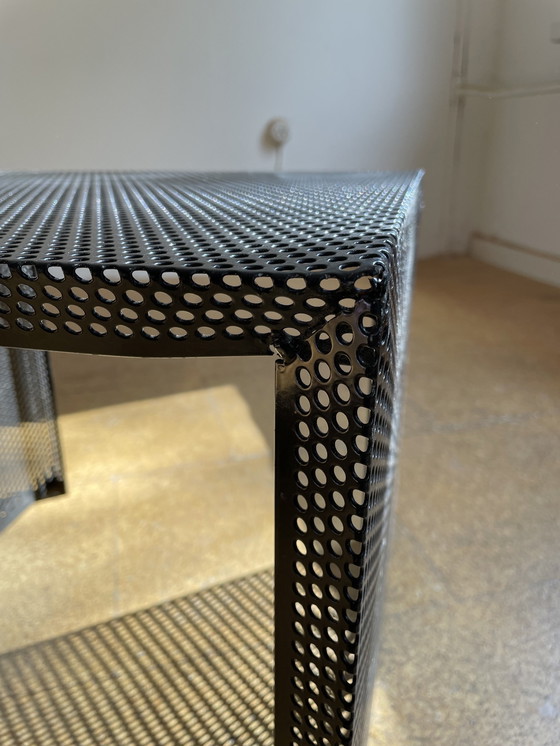 Image 1 of Vintage 80S Perforated Steel Sidetable