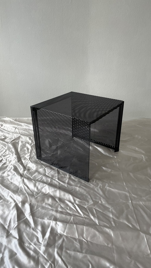 Vintage 80S Perforated Steel Sidetable