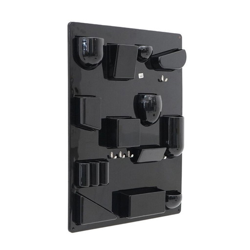 Black “Uten.silo” wall organizer tray by Dorothee Maurer Becker for Design M, 1960s