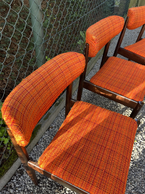 Image 1 of 4x Chaises de salle à manger Topform en bois de rose à cornes de vache