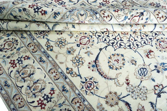 Image 1 of Alfombra persa Nain anudada a mano con seda - 302 x 205 cm