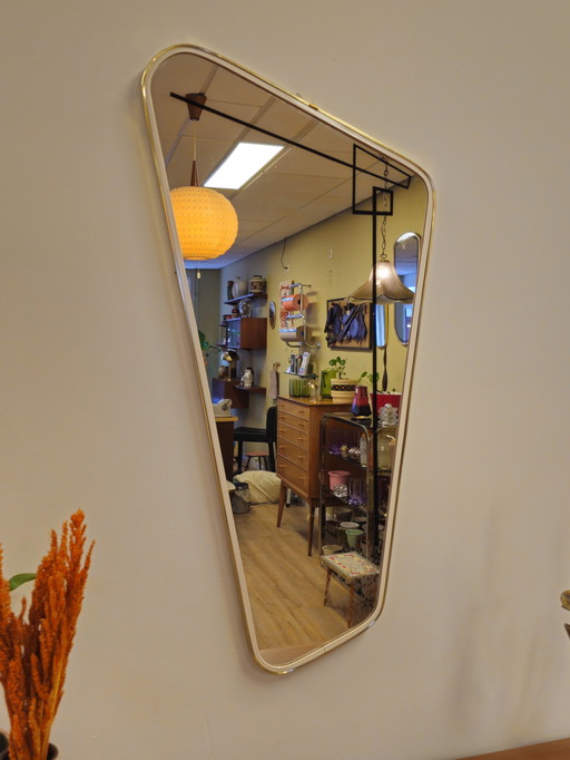 Vintage A-Symmetrical Mirror Gold Brass