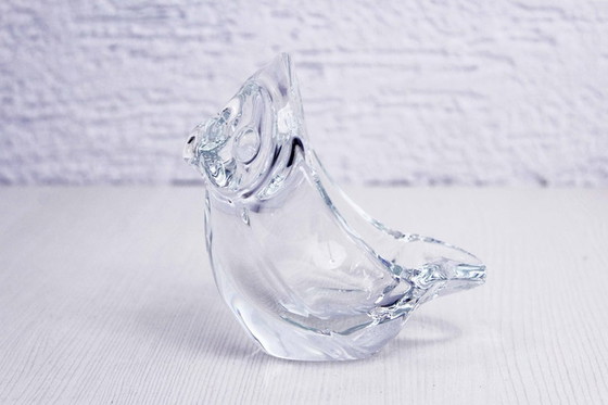 Image 1 of Sèvres crystal candle holder 1970, Owl Tealight Holder