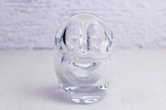 Image 1 of Sèvres crystal candle holder 1970, Owl Tealight Holder