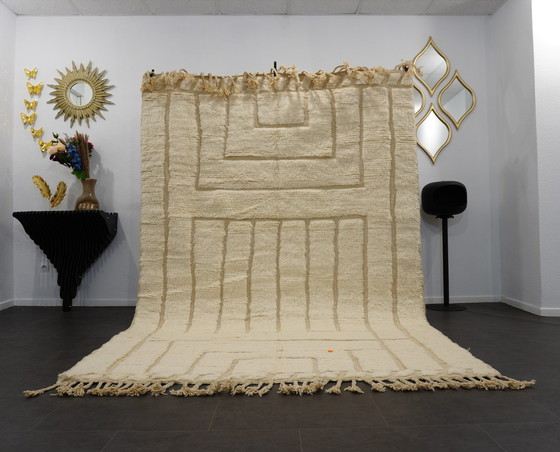 Image 1 of Tapis berbère - 292 cm x 200 cm - laine blanche