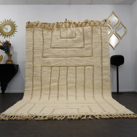 Image 1 of Tapis berbère - 292 cm x 200 cm - laine blanche