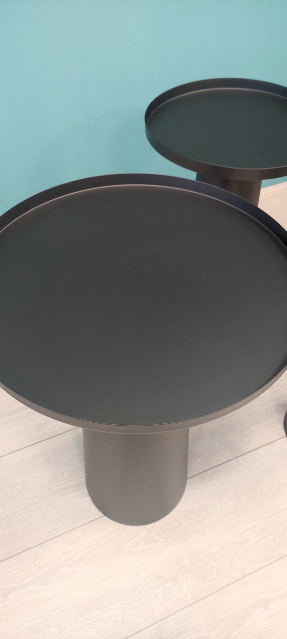 Image 1 of 3 Conical Black Side Tables