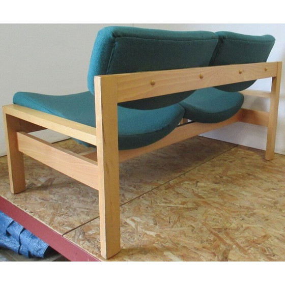 Image 1 of Small vintage sofa 2 places green 1960