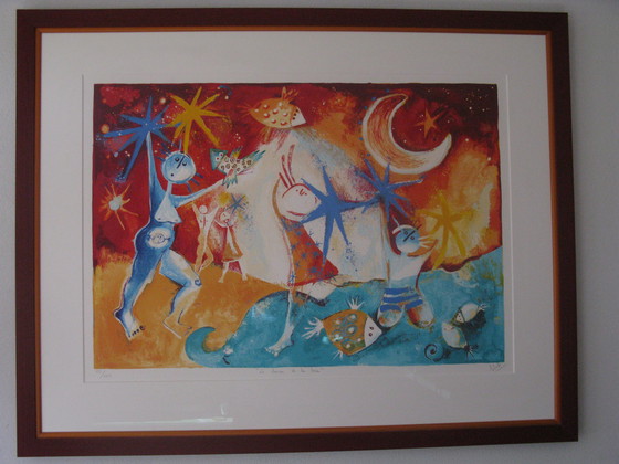 Image 1 of silkscreen La danza de la luz by Angeles Nieto