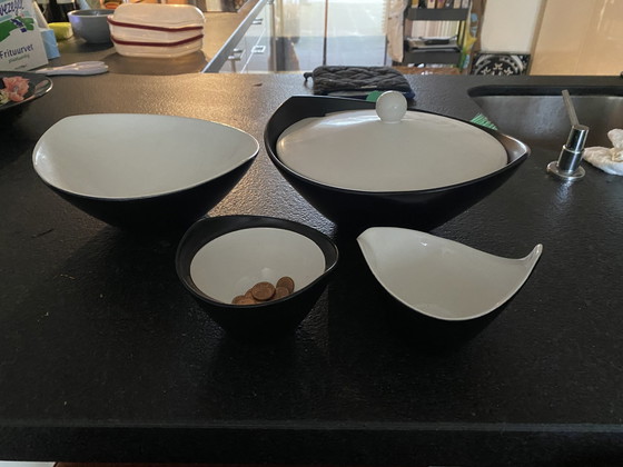 Image 1 of Floris Meydam - Two Deck Bowls, Regina Service, Black Princess Series