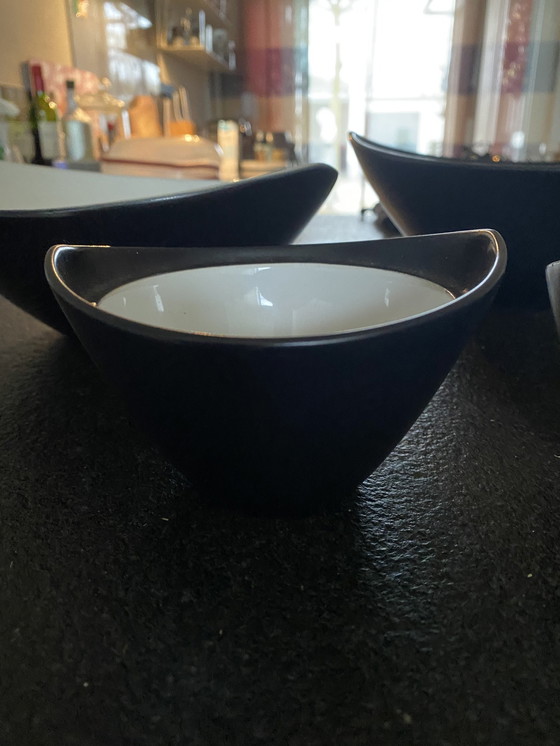 Image 1 of Floris Meydam - Two Deck Bowls, Regina Service, Black Princess Series