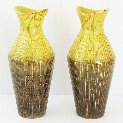 Par de jarrones vintage, italianos, 1950