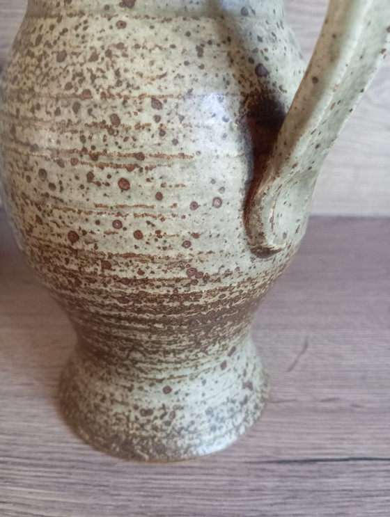 Image 1 of Pichet Artisanat Stoneware Pyrité 1960, Signed Le Cep Jean Tessier- France