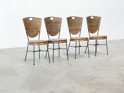 Rattan dining chairs