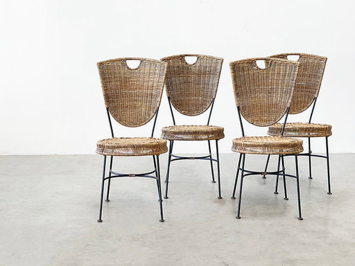 Rattan dining chairs