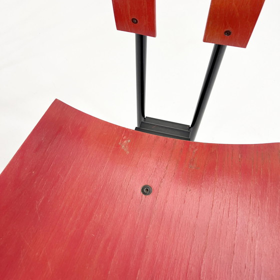 Image 1 of Black & Red Postmodern Trix Chair By Karl Friedrich Förster, 1980S