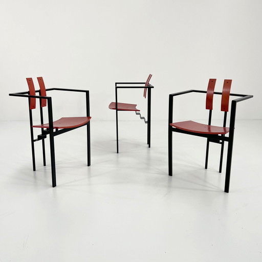 Black & Red Postmodern Trix Chair By Karl Friedrich Förster, 1980S