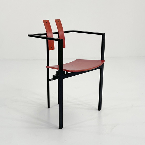 Image 1 of Black & Red Postmodern Trix Chair By Karl Friedrich Förster, 1980S