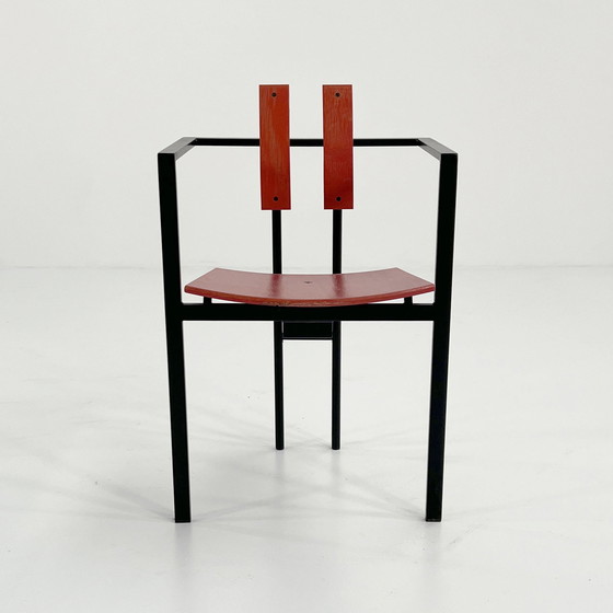 Image 1 of Black & Red Postmodern Trix Chair By Karl Friedrich Förster, 1980S