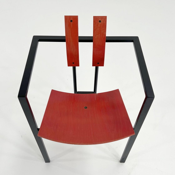 Image 1 of Black & Red Postmodern Trix Chair By Karl Friedrich Förster, 1980S