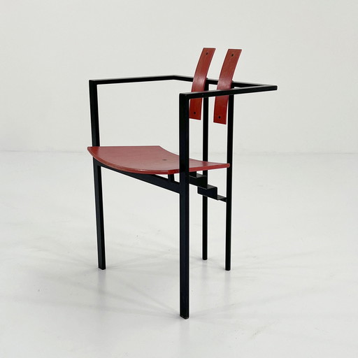 Black & Red Postmodern Trix Chair By Karl Friedrich Förster, 1980S