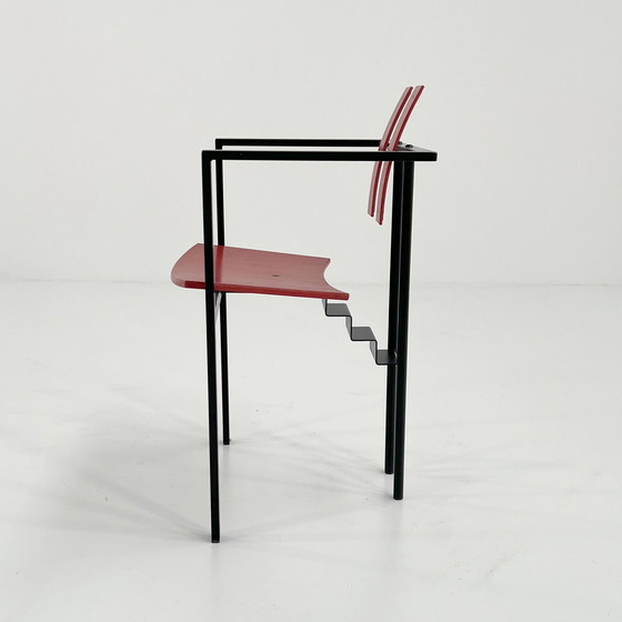 Image 1 of Black & Red Postmodern Trix Chair By Karl Friedrich Förster, 1980S