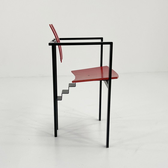 Image 1 of Black & Red Postmodern Trix Chair By Karl Friedrich Förster, 1980S