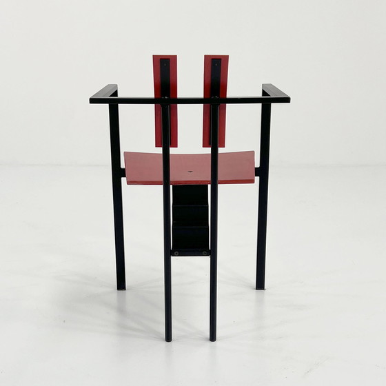 Image 1 of Black & Red Postmodern Trix Chair By Karl Friedrich Förster, 1980S