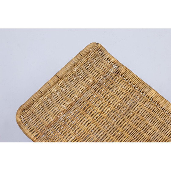 Image 1 of Sgabello vintage in vimini e metallo di Gian Franco Legler, 1950