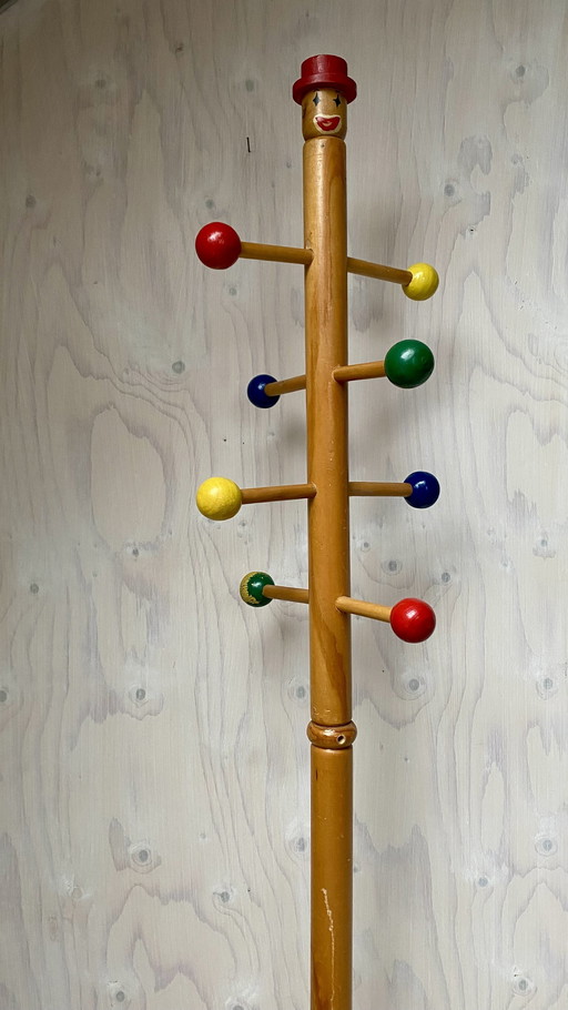 Vintage Sputnik Pine Coat rack Coat hanger