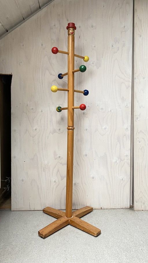 Vintage Sputnik Pine Coat rack Coat hanger