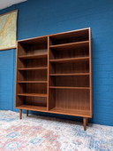 Vintage Large Bookcase, Hundevad, Danish Design From The Sixties