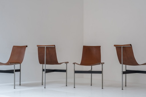 Set of four dining chairs by Willam Katavolos, Douglas Kelley and Ross Littell for Laverne International, USA 1952.