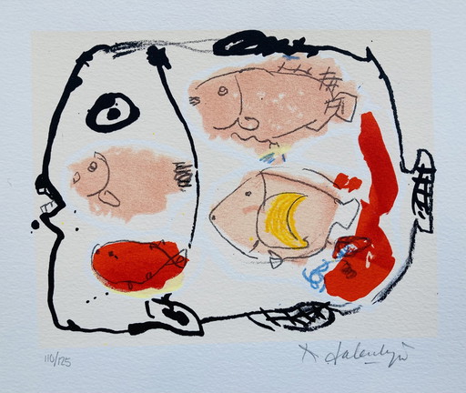 Kees Salentijn - Silkscreen Printing Fish