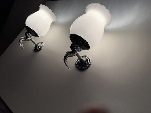 2 lampade da parete vintage