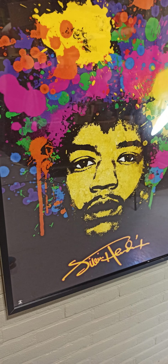 Image 1 of Framed Jimi Hendrix poster 