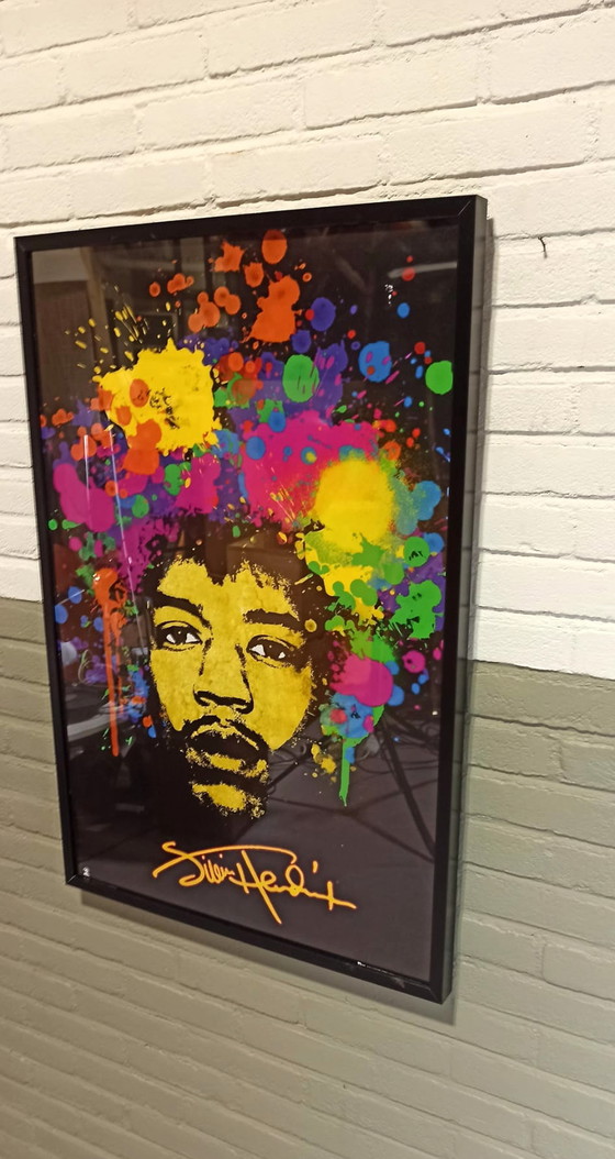 Image 1 of Framed Jimi Hendrix poster 