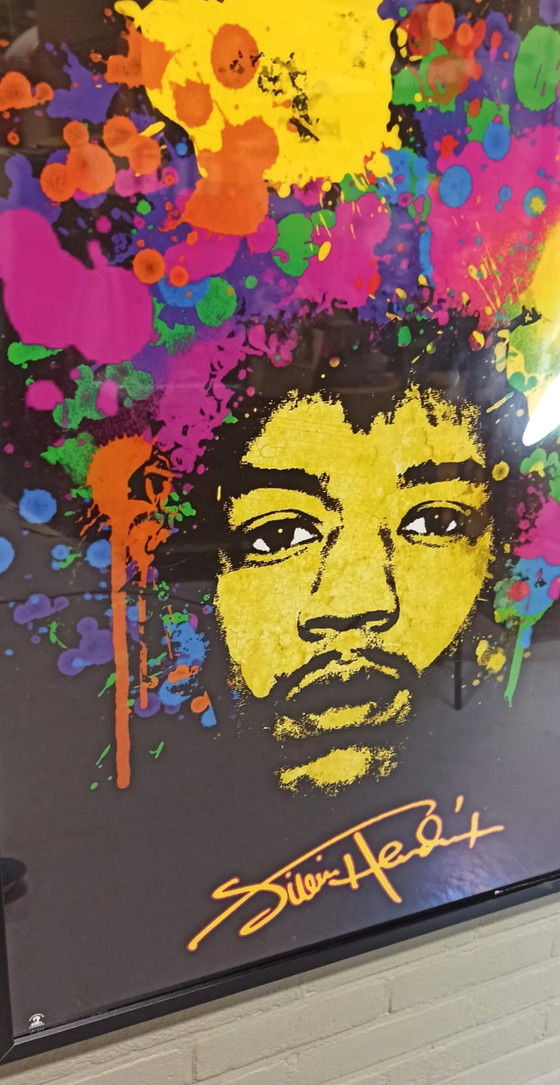 Image 1 of Framed Jimi Hendrix poster 