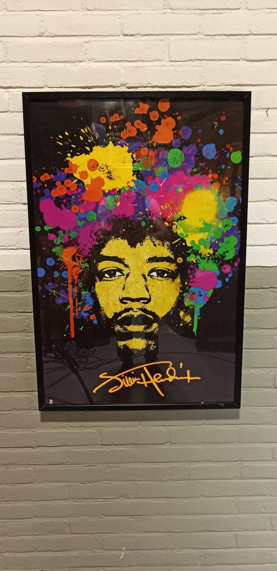 Image 1 of Framed Jimi Hendrix poster 