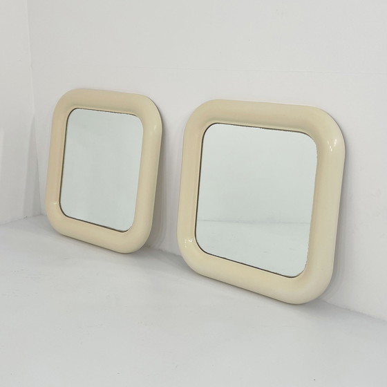 Image 1 of Cream Delfo Mirror By Sergio Mazza For Artemide, 1960S