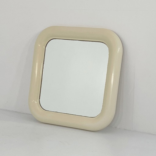 Cream Delfo Mirror By Sergio Mazza For Artemide, 1960S