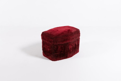 Pouf/tabouret vintage Teddy des années 1960, Italie