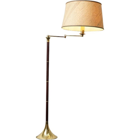 Image 1 of Lampada da terra vintage in bambù e metallo, Germania 1970